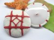 10X New White & Red Chinese Handcrafted Buttons (image for) 10X New White & Red Chinese Handcrafted Buttons