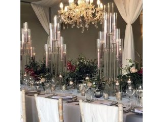 1Pc 7-Heads Tall Crystal Candle Holder Candelabra Centerpiece 93cm High (image for) 1Pc 7-Heads Tall Crystal Candle Holder Candelabra Centerpiece 93cm High