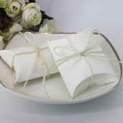 100Pcs Wedding Favour/Bomboniere Pillow Boxes w/Hemp Cord