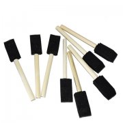 6Packs x 6pcs Foam Sponge Brush Wooden Handle Paint Glitter Glue