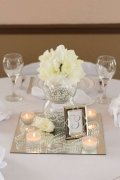 3Pcs Mirror Base Wedding Table Centrepiece 50cm Wall Decor