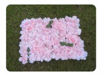 1Pc Artificial Pink Peony Rose Flower Backdrop Wall Panel