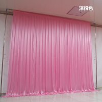 1X Pink Silk Cloth Wedding Party Backdrop Curtain Drapes