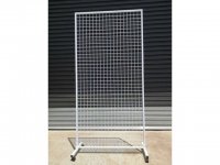 1X New White Wire Mesh Backdrop Stand 150x100cm with Feet