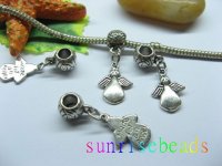 20pcs Tibetan Silver Bail Beads Fit European Beads with Angel