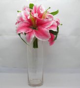 12X Wedding Clear Glass Cylinder Table Flower Vase 25cm High