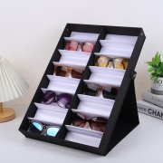 1X Black & White Sunglasses Display Tray Case 16 Pairs Holder