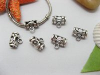 20pcs Tibetan Silver Barrel Bail Beads Fit European Beads Yw-pa