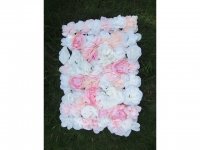 1Pc Pink White Peony Flower Backdrop Wall Panel Wedding Party