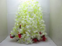 12 White & Yellow Hawaiian Dress Party Flower Leis/Lei