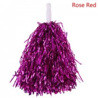 10Pcs Fushia Cheerleading Pom Pom Tinsel 33cm Long