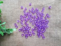 500g Transparent Purple Barrel Pony Beads Loose Bead 8mm