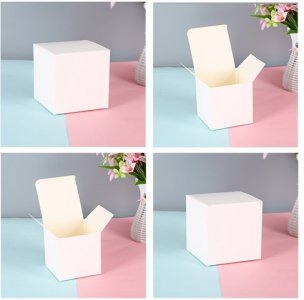 40Pcs White Plain Macron Candy Bomboniere Boxes Wedding Favor