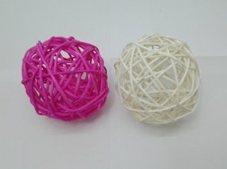 16X Rattan Balls Florist Wedding Decoration 7cm Mixed