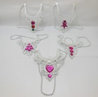 12 Rhinestone Tiaras Necklace Fancy Dress-New