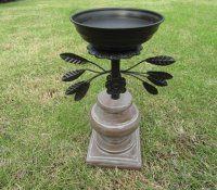 2Pcs Vintage Black Flower Candle Holder Home Wedding Favor 25x10