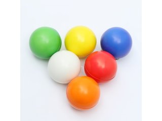 12 Anti-Stress PU Foam Plain Color Squeeze Reliever Ball