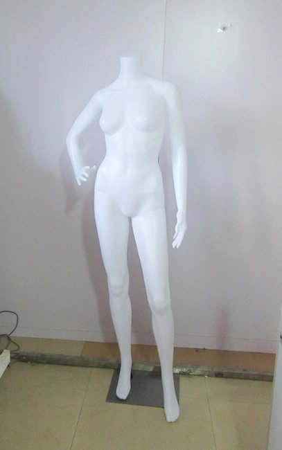 1X White Full Body Size Female Mannequin without Head 158cm High - Click Image to Close