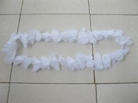 12 White Hawaiian Dress Party Flower Leis/Lei Flower 7cm