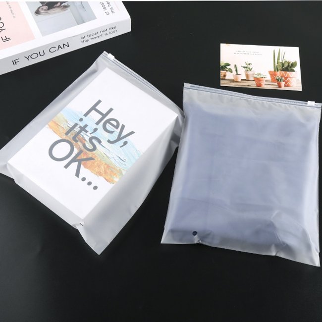 50Pcs Frosted Resealable Zip Lock Bag Plastic Bag 20x14cm - Click Image to Close