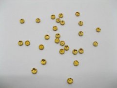 100 Golden Rondelle Flower Rhinestone Spacers Beads 100 Golden Rondelle Flower Rhinestone Spacers Beads
