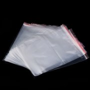 100 Clear Self-Adhesive Seal Plastic Bag 17x12cm W/Hole