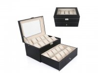 1X Watch Storage Display Case 20 Compartment w/Cover