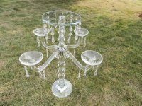 1X 5-Heads Tall Crystal Candle Holder Candelabra 57.5cm High