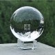 1X 80mm Clear Crystal Sphere Balls With Glass Base