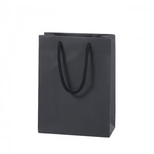 10Pcs Thick Black Kraft Paper Gift Carry Shopping Bag 19.2x16x8