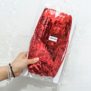 5Pcs Red Metallic Tinsel Curtain Foil Backdrop Streamer Party