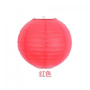 5Pcs Plain Red Round Paper Lanterns 35cm Wedding Party Favor