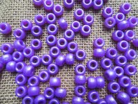 500g Solid Purple Barrel Pony Beads Loose Bead 8mm