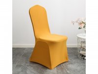 5Pcs Golden Spandex Chair Cover Strech Cover for Wedding Party