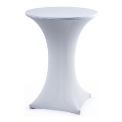 1Pc White Cocktail Table Covers Stretch Dry Bar Spandex Cloth We