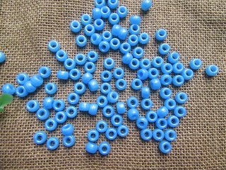 500g Blue Barrel Pony Beads Loose Bead 8mm