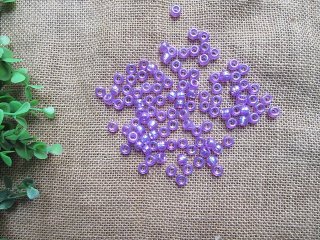 500g AB Purple Barrel Pony Beads Loose Bead 8mm