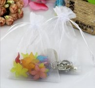 98 White Drawstring Jewelry Gift Pouches 18x13cm