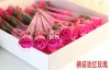 60Pcs Hot Pink Bath Artificial Rose Soap Flower Mother's Day