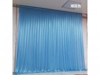 1X Blue Silk Cloth Wedding Party Backdrop Curtain Drapes