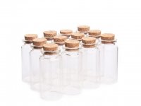 3Pkts x 4Pcs (12Pcs) Empty Glass Storage/Display Bottle/Jar