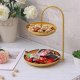 1Set Golden 2-Tier Muffin Cookies Candy Dessert Stand