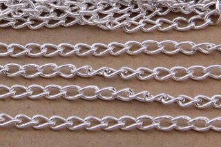 100Meter Silver Color Thin Cable Link Chain Jewelry Finding 2mm