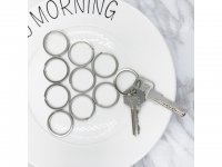 100 Nickel Plated Split Ring Split Key Rings 25mm