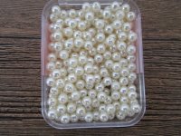 1000 Ivory 10mm Round Simulate Pearl Beads