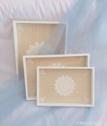 1Set 3in1 Rectangle Plates Cake Bread Dessert Serving Display