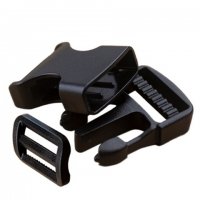 50Sets Black Side Release Buckles For 25mm Webbing