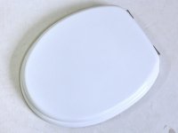 1X New Plain White Toilet Seat & Cover