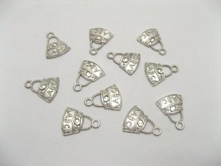 200 Charms Carved "ABC' letter Handbags Pendants