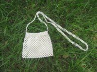 1Pc New Handmade Pearl Beaded Shoulder Bag Sling Bag Pouch